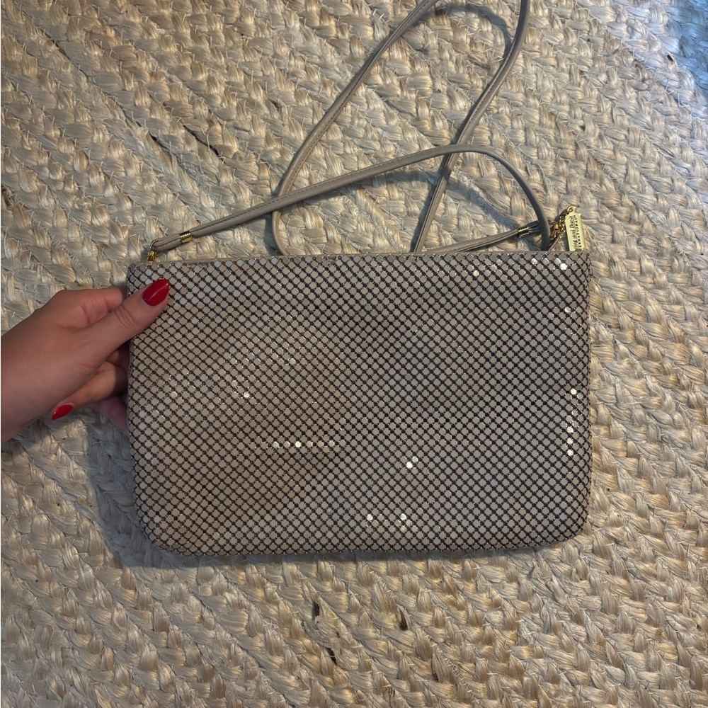 Vintage Silver Mesh Crossbody Bag